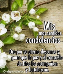 condolencias