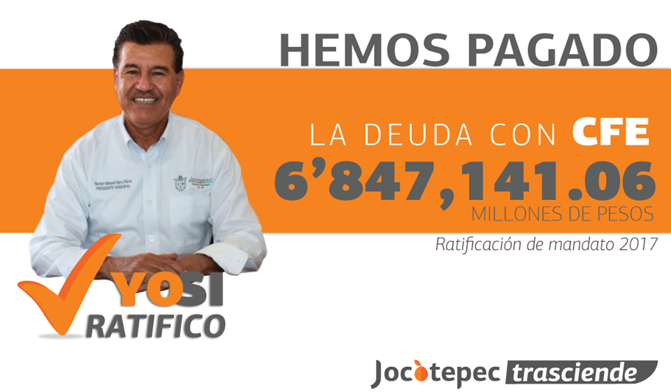 LA DEUDA, A COMISIÓN FEDERAL DE ELECTRICIDAD