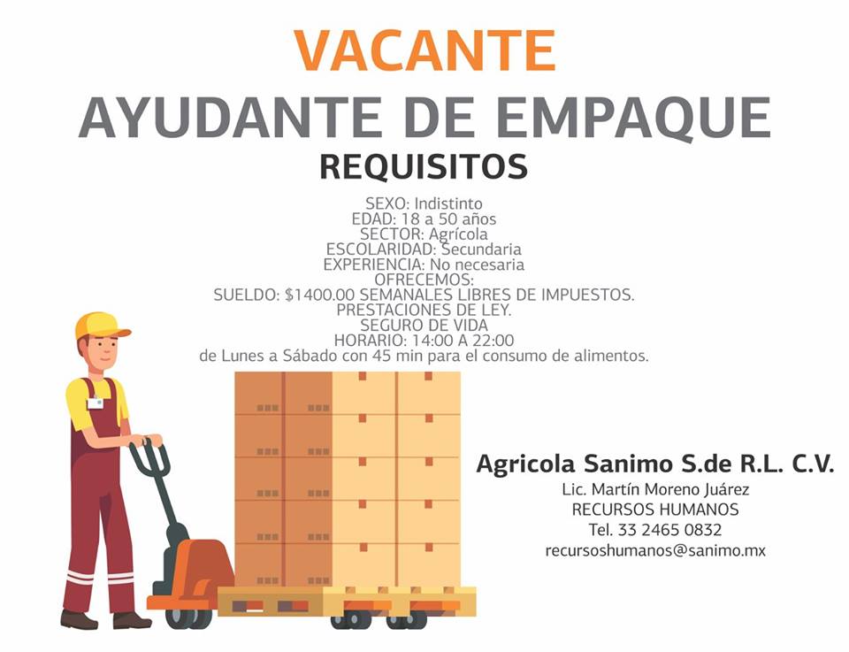 OFERTA DE TRABAJO.