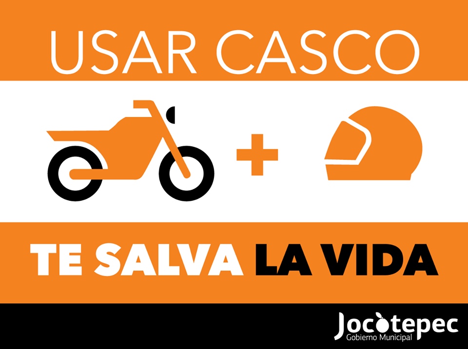 USAR EL CASCO TE SALVA LA VIDA,Y NO MERMA TU DINERO.