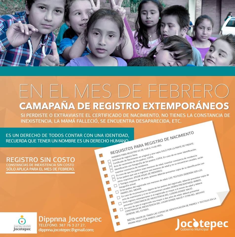 CAMPAÑA DE REGISTRO EXTEMPORANEO.