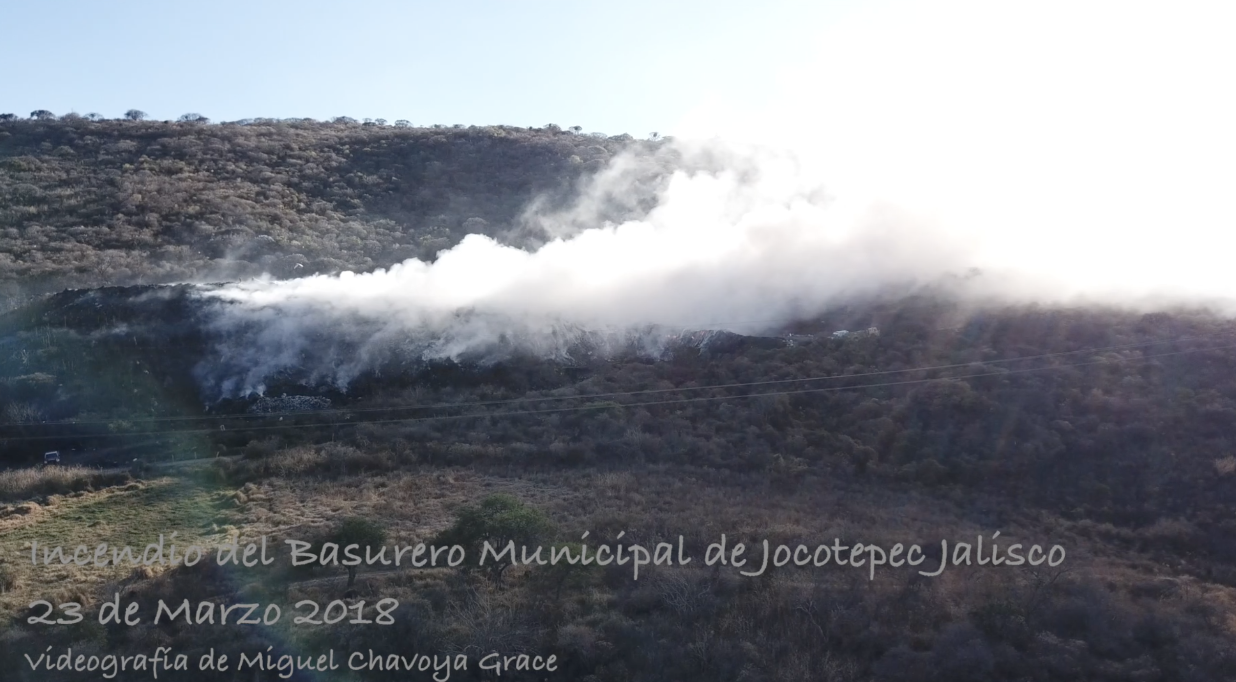 Incendio del Basurero Municipal de Jocotepec Jalisco 23 de Marzo 2018