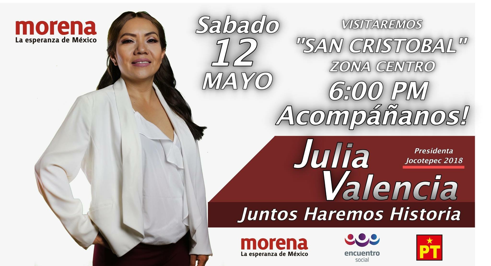 JULIA VALENCIA,VISITA SAN CRISTOBAL,HOY 12 DE MAYO