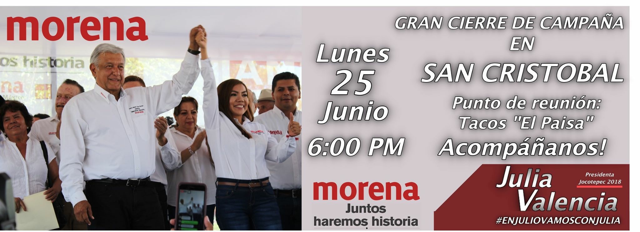 Julia Valencia cierta campaña en San Cristobal