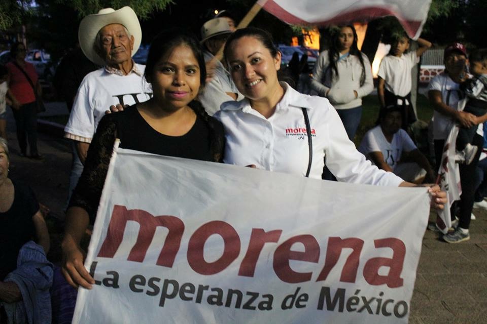 Julia valencia hace cierre de campaña en Huejotitan