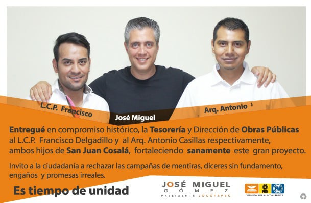 HOY AVANZADA EN ZAPOTITAN,JOSE MIGUEL GÓMEZ M.C.