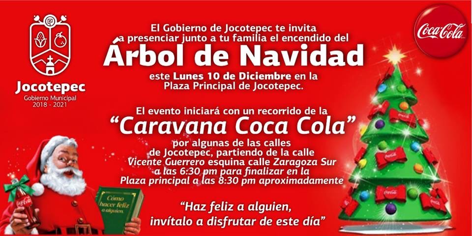 Invitados al encendido del árbol de Navidad,plaza principal Jocotepec