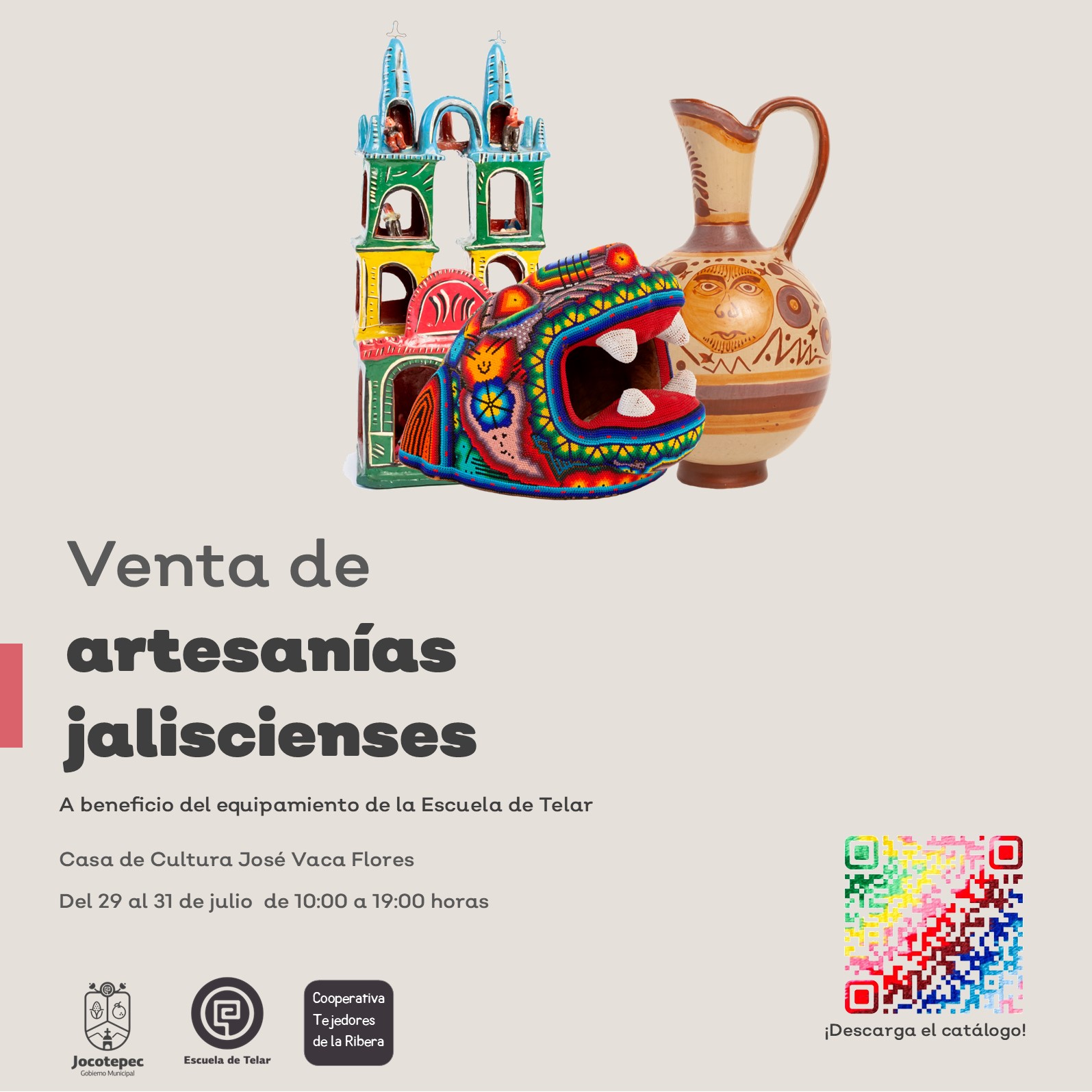 Con venta de artesanías buscan fondos para Escuela de Telar